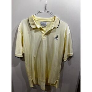 Izod International Tour Polo Mens Yellow Large Golf Short Sleeve Athleisure